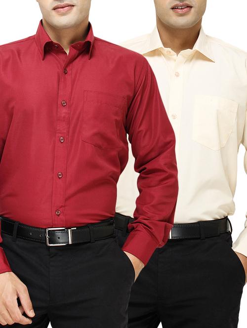 multi colored cotton blend formal shirt - 10445595 - Very Small Image - 1