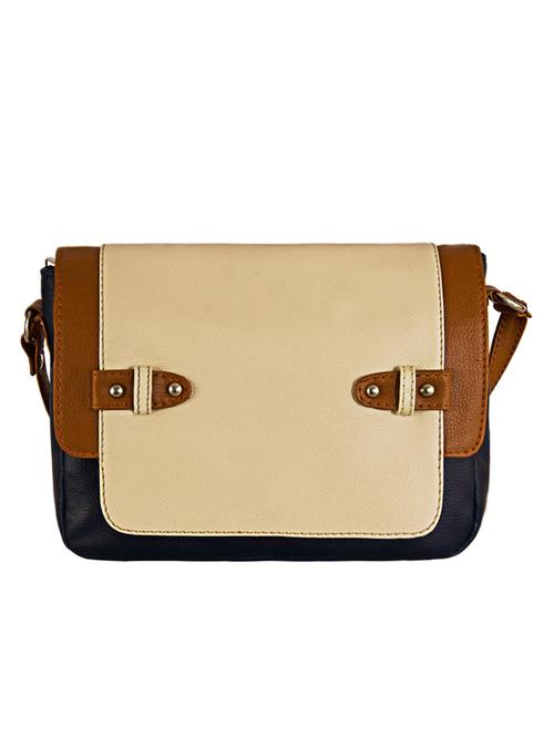 colorblock leatherette sling bag - 10448615 - Very Small Image - 1