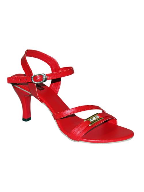 red leatherette sandals - 10449779 - Very Small Image - 1