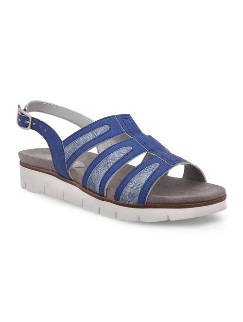 blue leatherette sandal - 10451238 - Very Small Image - 1