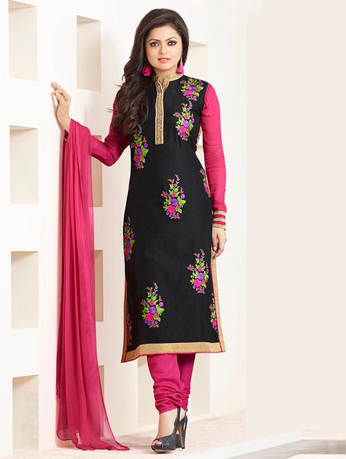 black silk blend unstitched suit - 10452252 - Very Small Image - 1
