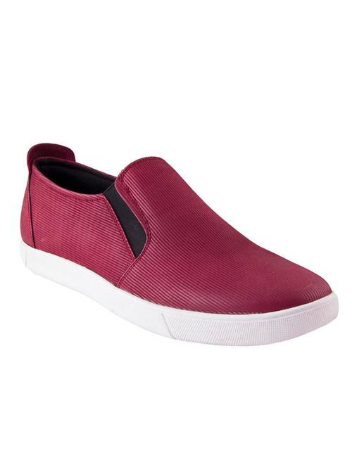 maroon leatherette sneakers - 10455119 - Very Small Image - 1