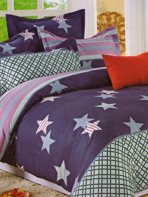 valtellinastars in the blue double bed sheet with 2 pillow covers - 10459058 - Very Small Image - 1