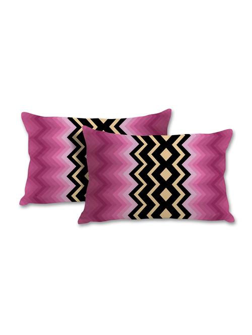 shades of pink zigzag pattern pillow cover - 10461995 - Very Small Image - 1