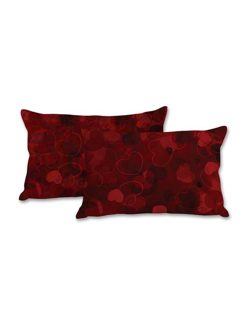 heart red print pillow cover - 10462128 - Very Small Image - 1
