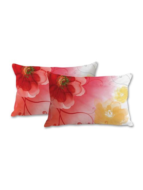 big red flower print pillow cover - 10462155 - Very Small Image - 1