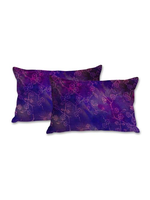 violet floral print pillow cover - 10462204 - Very Small Image - 1