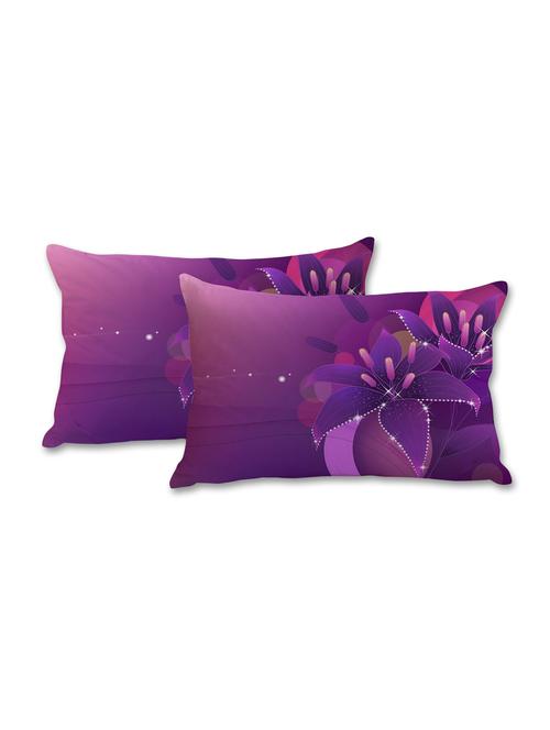 big purple flower print pillow cover - 10462210 - Very Small Image - 1