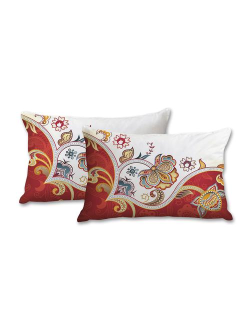 red and white abstract print pillow cover - 10462267 - Very Small Image - 1