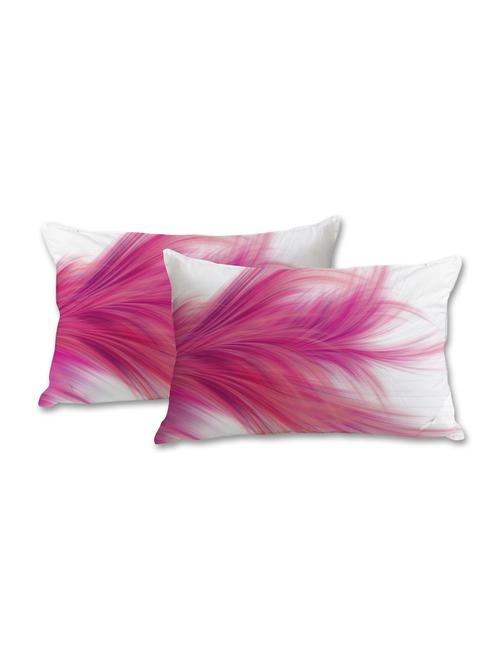pink feather print pillow cover - 10462278 - Very Small Image - 1