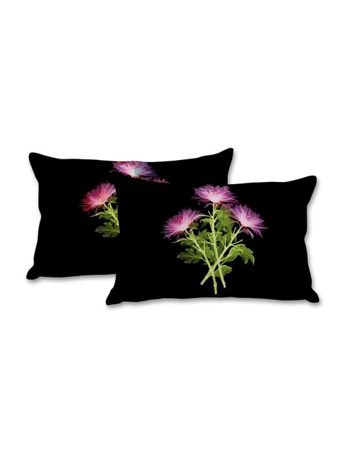 three pink flowers print pillow cover - 10462285 - Very Small Image - 1