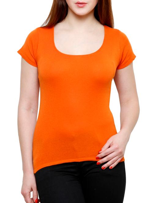 orange poly cotton top - 10466936 - Very Small Image - 1
