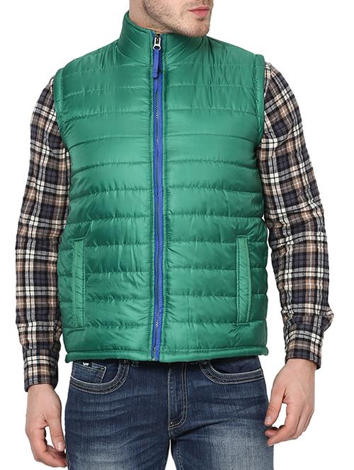 green polyester casual jacket - 10469636 - Very Small Image - 1