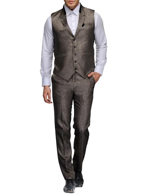 brown cotton 2piece  suit - 10476419 - Very Small Image - 1