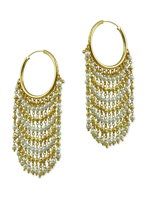 gold brass earring - 10477236 - Very Small Image - 1