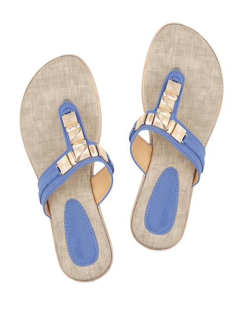 blue embellished toe separator sandals - 1048078 - Very Small Image - 1