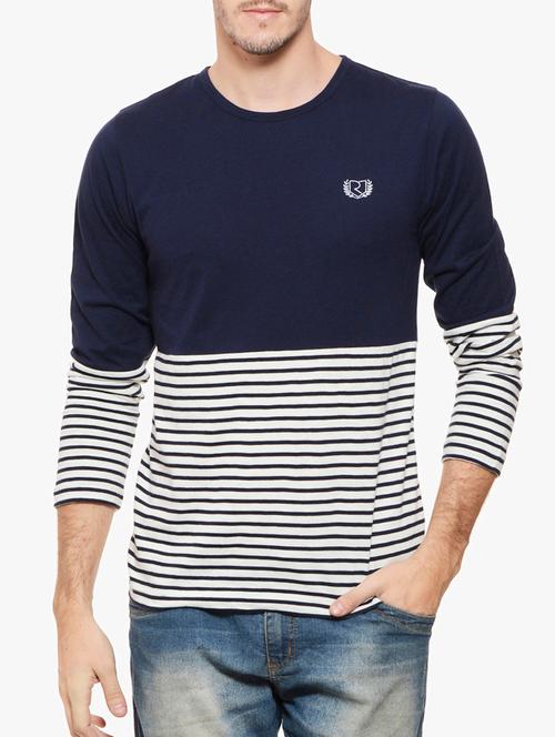 navy blue cotton t-shirt - 10481336 - Very Small Image - 1