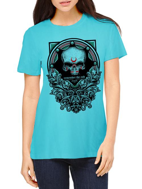 turquoise cotton tshirt - 10485787 - Very Small Image - 1