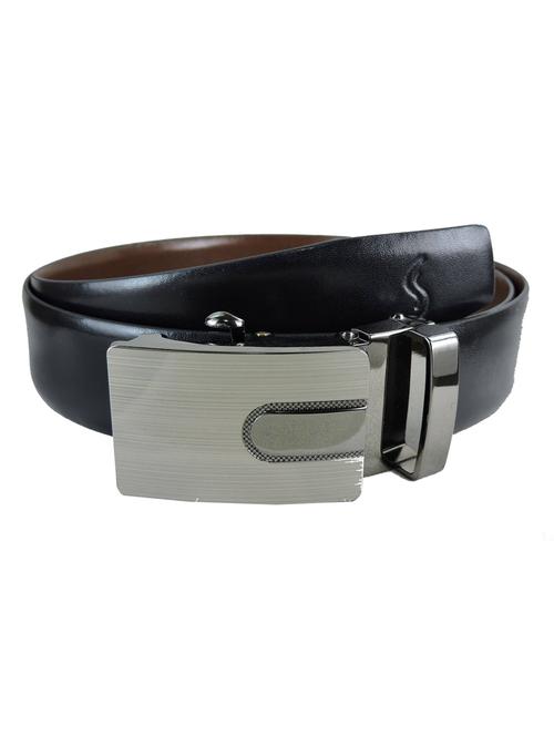 Black, Brown colored leather belt - 10486946 - Very Small Image - 1