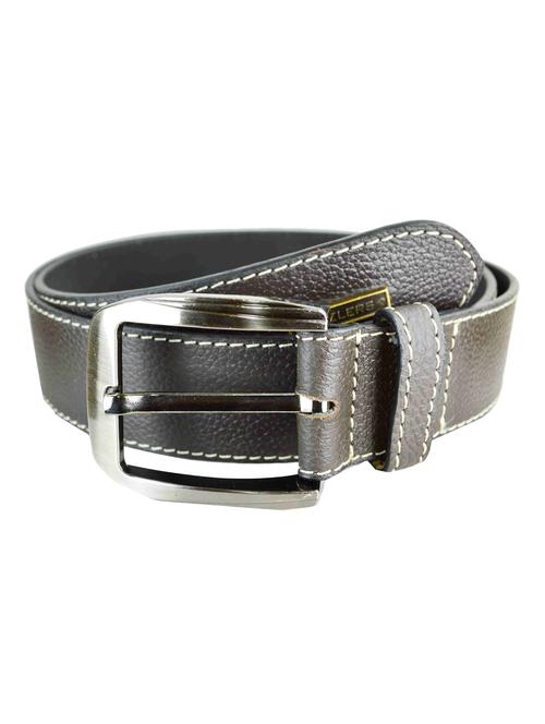 Grey colored leather belt - 10486969 - Very Small Image - 1