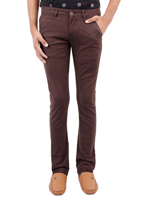 brown  cotton chinos - 10497064 - Very Small Image - 1