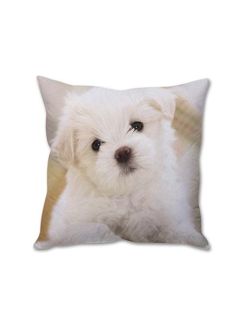 white puppy cushion cover - 10502942 - Very Small Image - 1