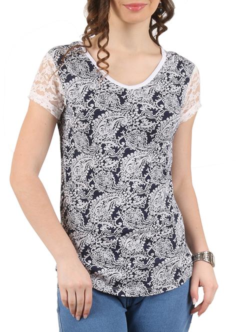navy cotton top - 10504809 - Very Small Image - 1