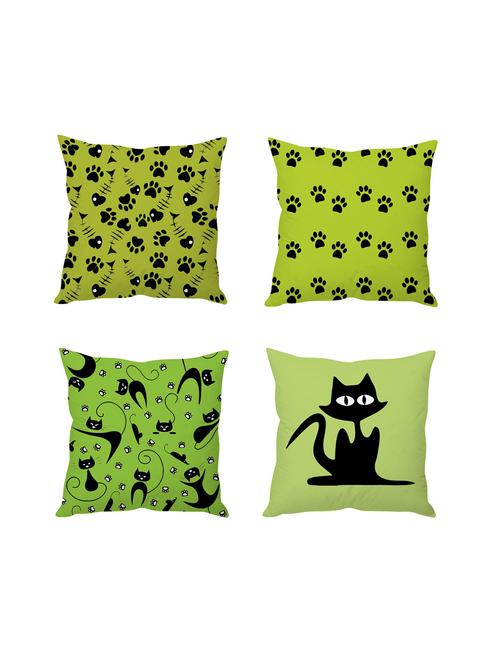multicolor digitally printed set of 4 cushion covers - 10509421 - Very Small Image - 1