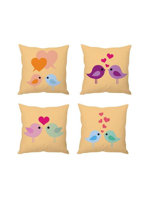multicolor digitally printed set of 4 cushion covers - 10509429 - Very Small Image - 1