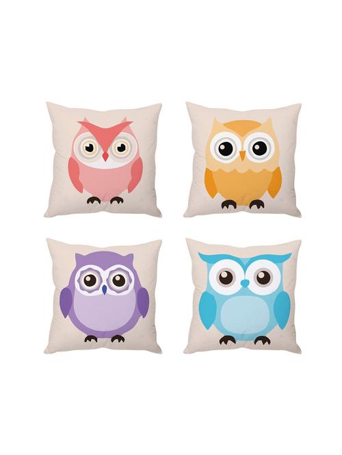 multicolor digitally printed set of 4 cushion covers - 10509431 - Very Small Image - 1