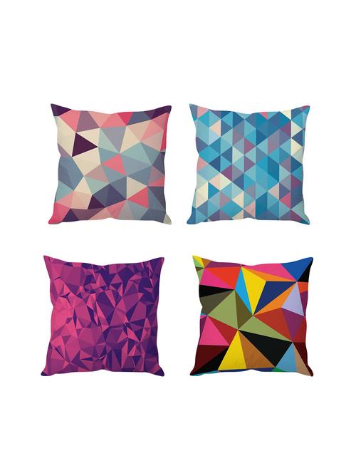 multicolor digitally printed set of 4 cushion covers - 10509452 - Very Small Image - 1
