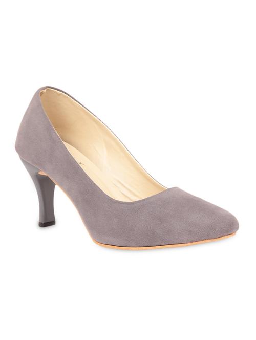 Grey Suede Elegant Pumps - 1050947 - Very Small Image - 1