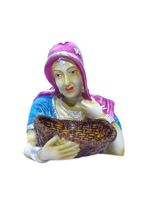 paras magic rajasthani lady dry fruit basket - 10512170 - Very Small Image - 1