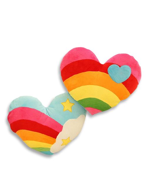 stybuzz rainbow heart combo cushions-set of 2 - 10515988 - Very Small Image - 1
