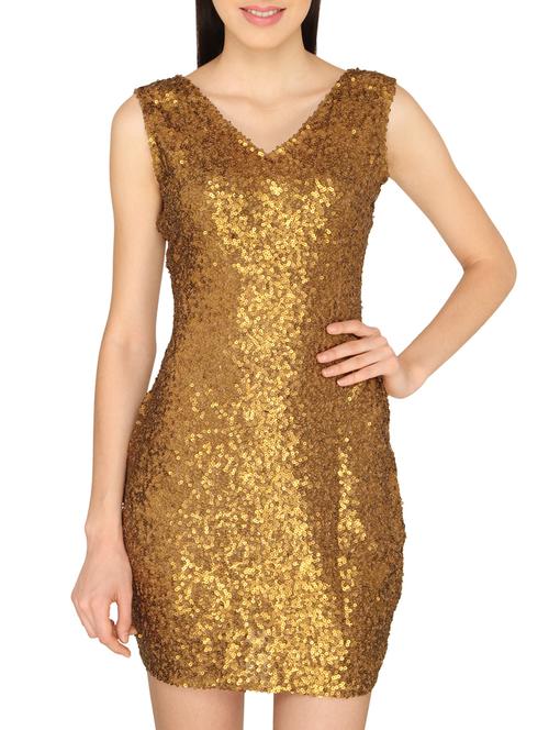 ashtag golden sequins dress - 10516048 - Very Small Image - 1
