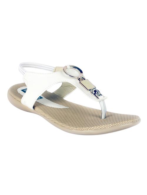 white synthetic leather sandals - 10516150 - Very Small Image - 1