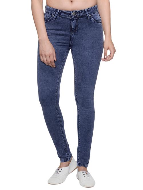 oxford blue elastane 2 %, cotton 98% jeans - 10520105 - Very Small Image - 1