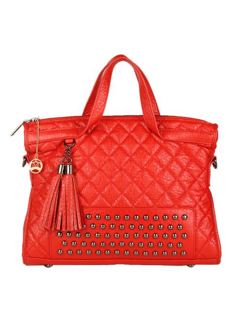 red leatherette satchel - 10522666 - Very Small Image - 1