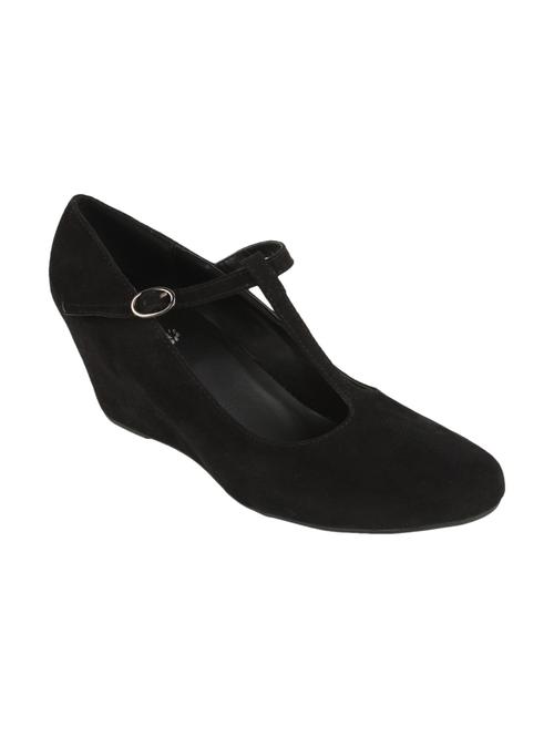 black leatherette wedge - 10524580 - Very Small Image - 1