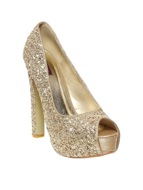 gold leatherette sandals - 10526426 - Very Small Image - 1