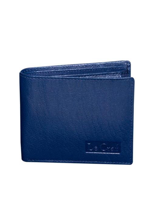 navy blue genuine leather wallet - 10533345 - Very Small Image - 1