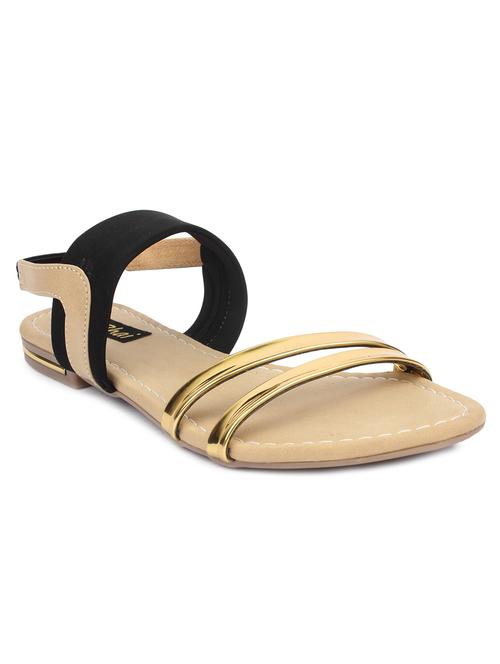 black leatherette  sandal - 10539641 - Very Small Image - 1