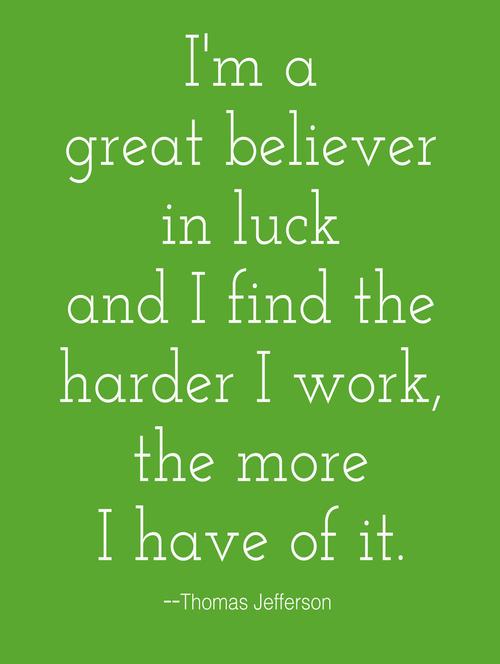 luck quote poster - 10539825 - Very Small Image - 1