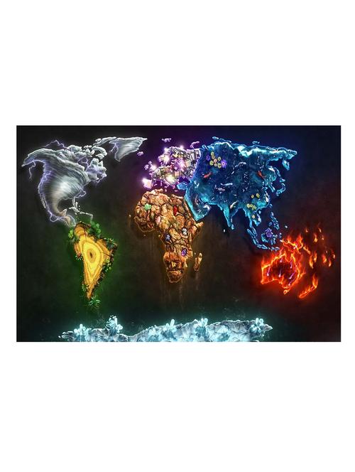 world map art poster - 10540118 - Very Small Image - 1