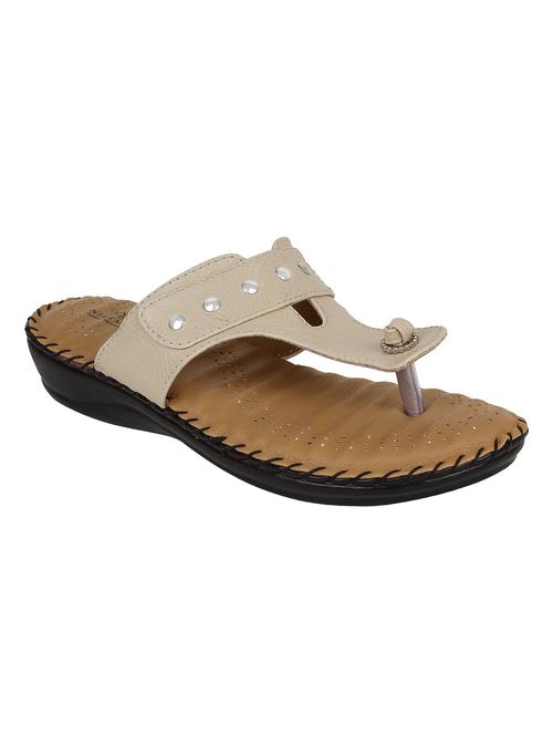 beige leatherette sandals - 10540856 - Very Small Image - 1