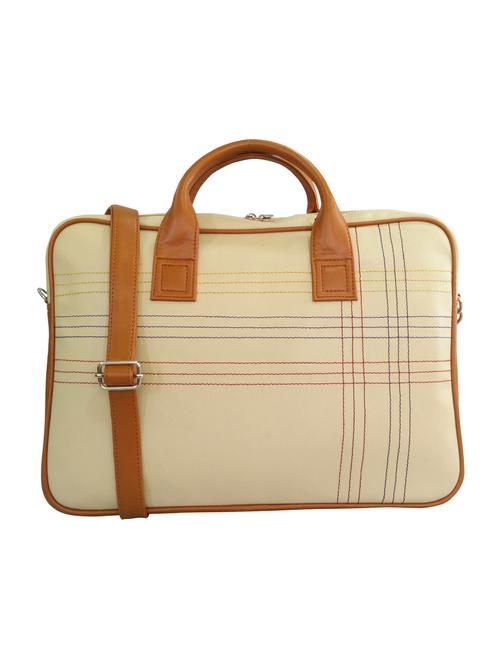 offwhite faux leather laptop bag - 10549502 - Very Small Image - 1