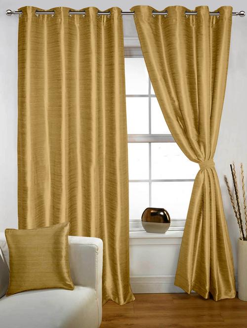 lushomes strong ground twinkle star curtain with blackout lining with 8 eyelets for long door - 10550753 - Very Small Image - 1