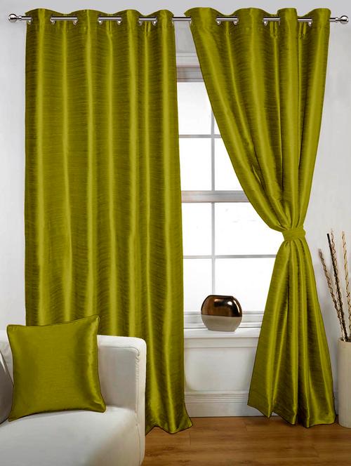 lushomes ginger twinkle star curtain with blackout lining with 8 eyelets for long door - 10550755 - Very Small Image - 1