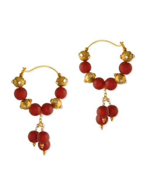 red brass earring - 10550915 - Very Small Image - 1