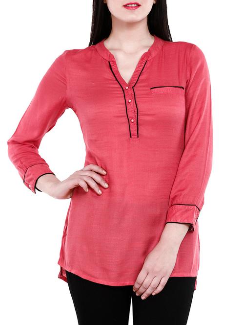 rose pink cotton tunic - 10551021 - Very Small Image - 1